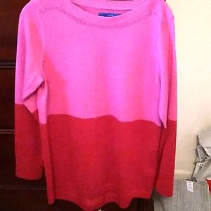 Apt. 9 red and pink sparkly ladies sweater, Size Medium
